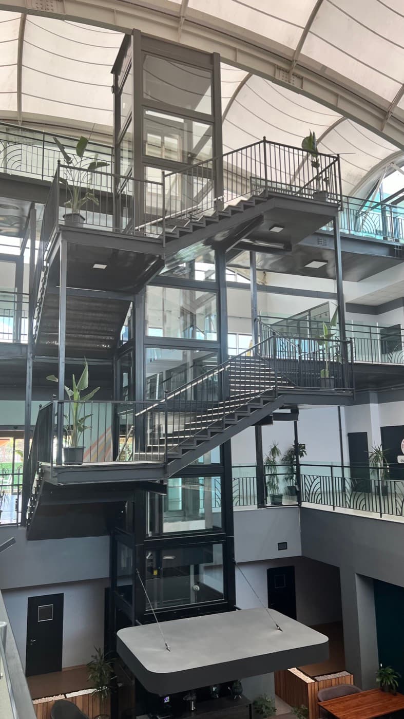 Mezzanine view over the lab floor